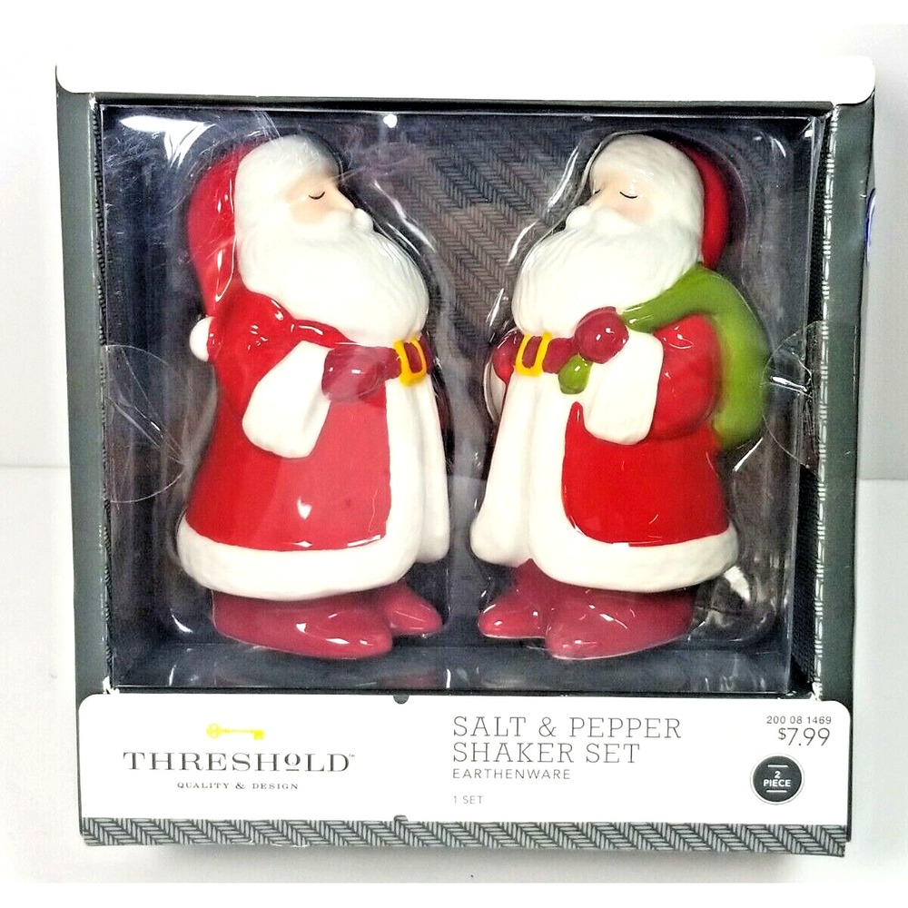 Santa Claus Salt and Pepper Shaker Christmas Holiday Set Decor New